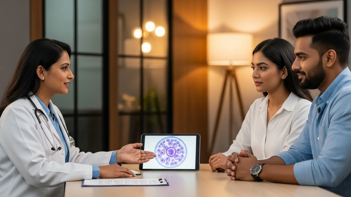 Couple consulting with a female fertility specialist about egg freezing cost in chennai: is it right for you?