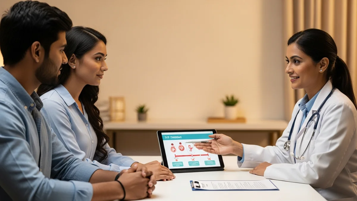 Couple consulting with a female fertility specialist about ivf cycle: what to expect