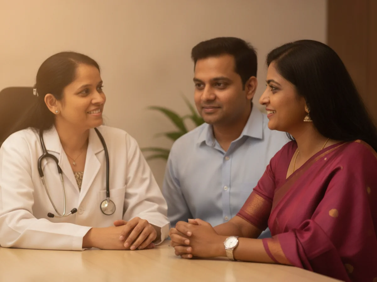 Couple consulting with a female fertility specialist about how conception works: your journey to pregnancy