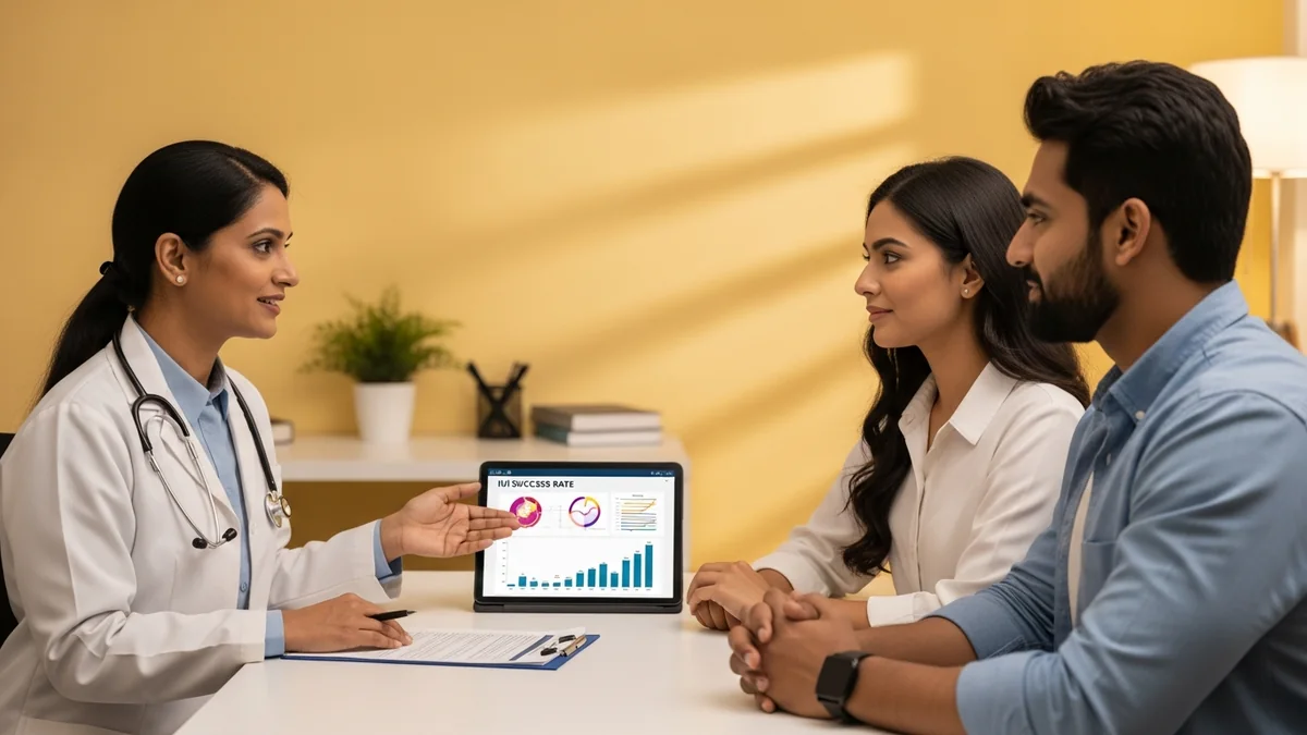 Couple consulting with a female fertility specialist about iui treatment cost in chennai: 2026 guide