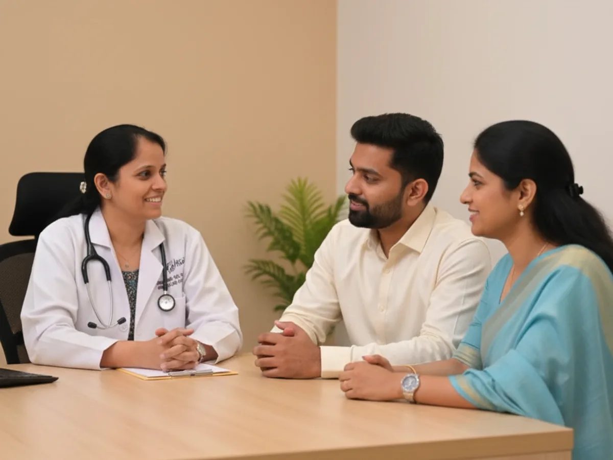 Couple consulting with a female fertility specialist about essential questions for your fertility doctor