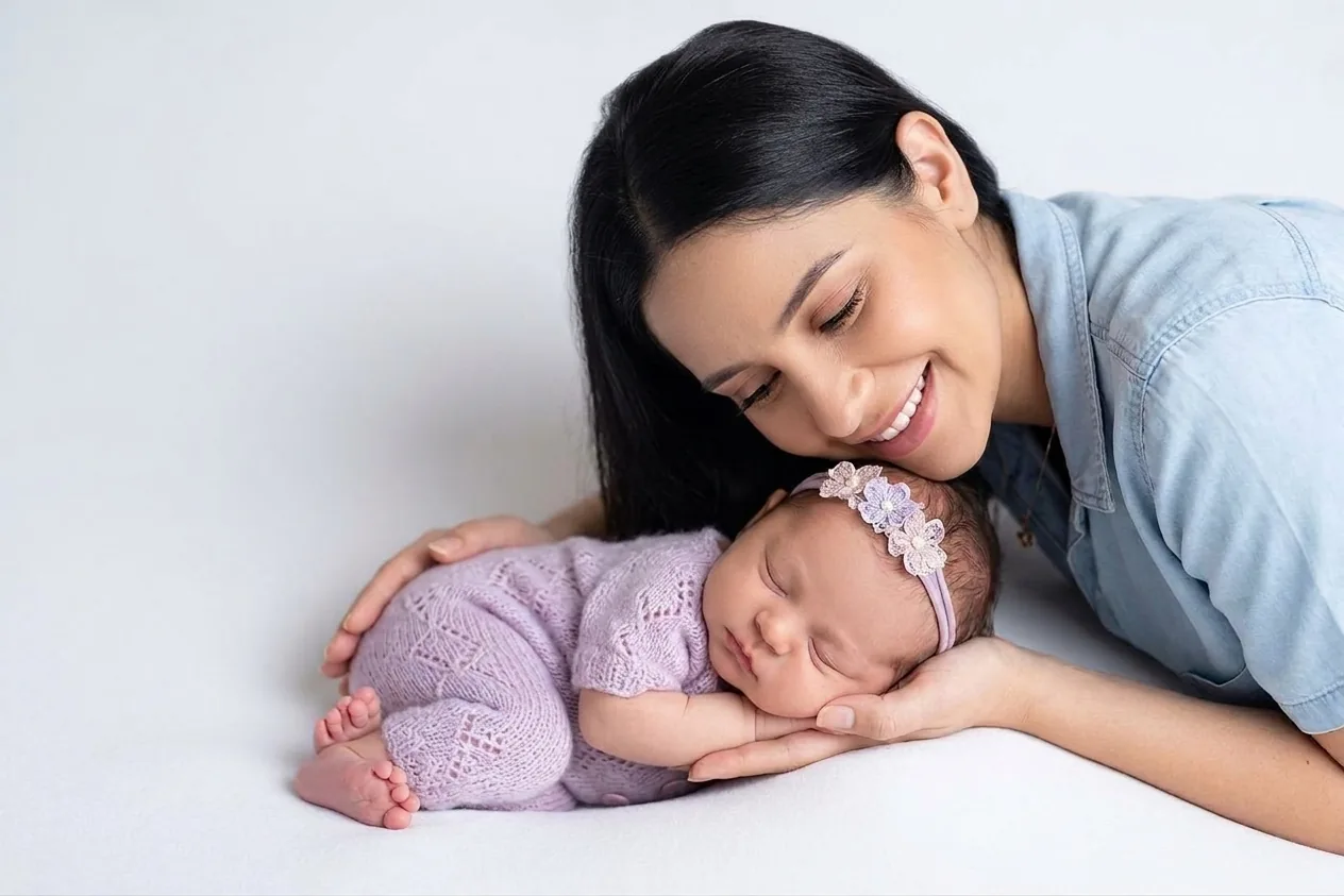 Happy mother with newborn baby after successful IVF treatment in Chennai