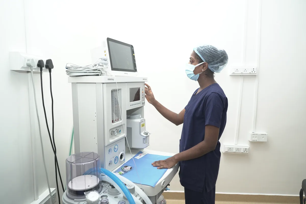 Anaesthesia Station at Yaal Fertility and Women's Centre, Red Hills, Chennai