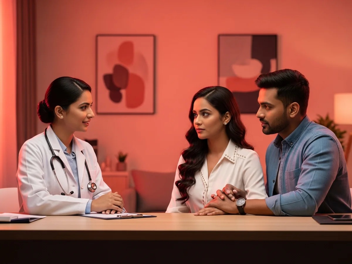 Woman consulting gynecologist about PCOS treatment and management in Chennai
