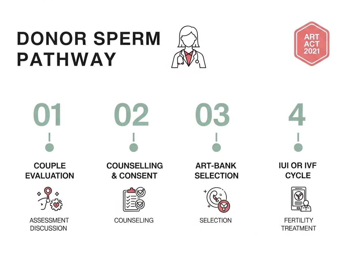 Donor sperm IUI versus IVF pathway decision tree for couples in Chennai