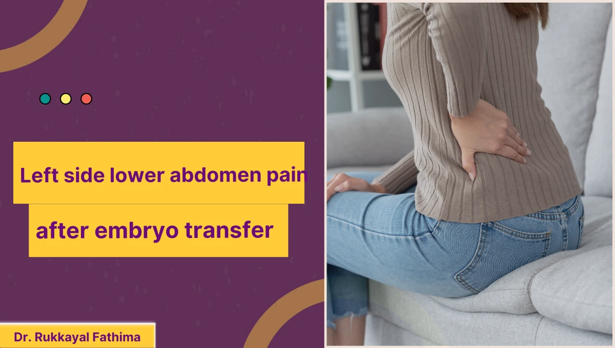 left side lower abdomen pain after embryo transfer